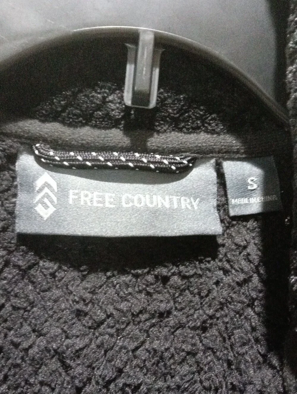 Free Country Black Plush Teddy Zip Jacket